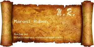 Marosi Ruben névjegykártya